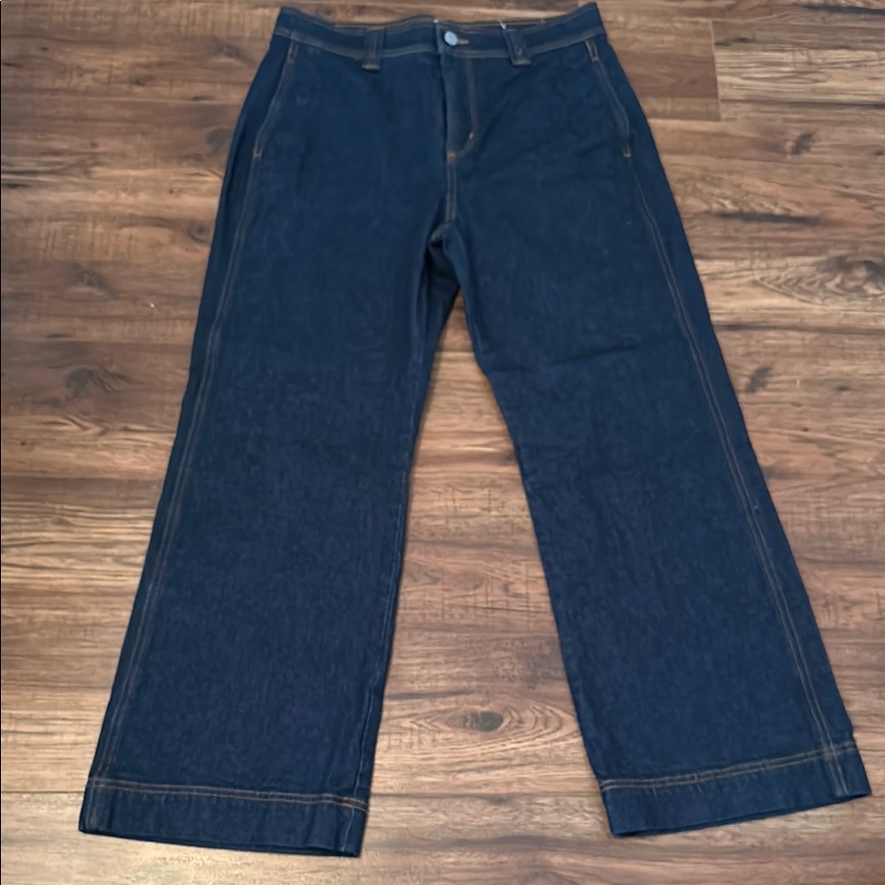 LOFT Blue Flare Wide Leg Jeans